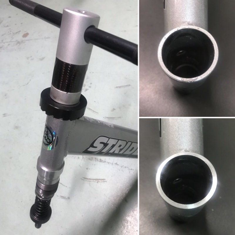 ヘッドチューブのフェイシング